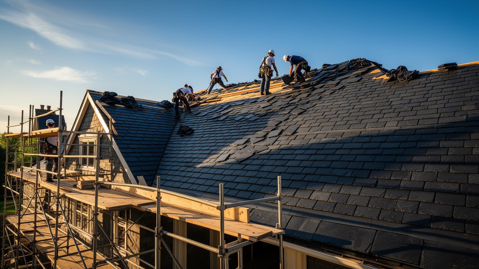 Professional roof installation by DM Roofing